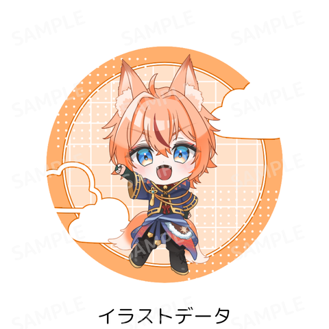 Vtuber 「狐火るび」書き下ろしSDキャラ缶バッジ No. 01