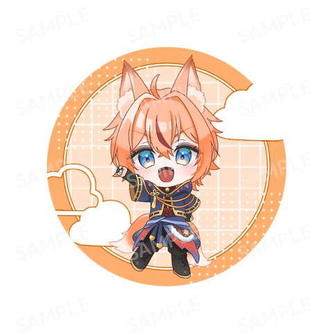 Vtuber 「狐火るび」書き下ろしSDキャラ缶バッジ No. 01